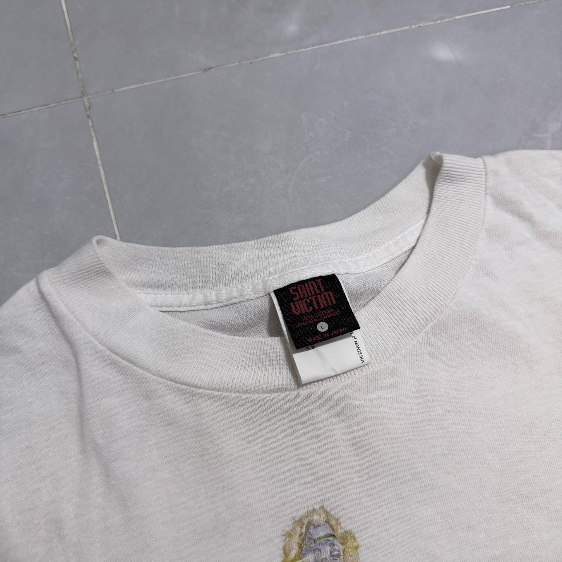 Saint Michael x Sorayama Marilyn Tee — detail