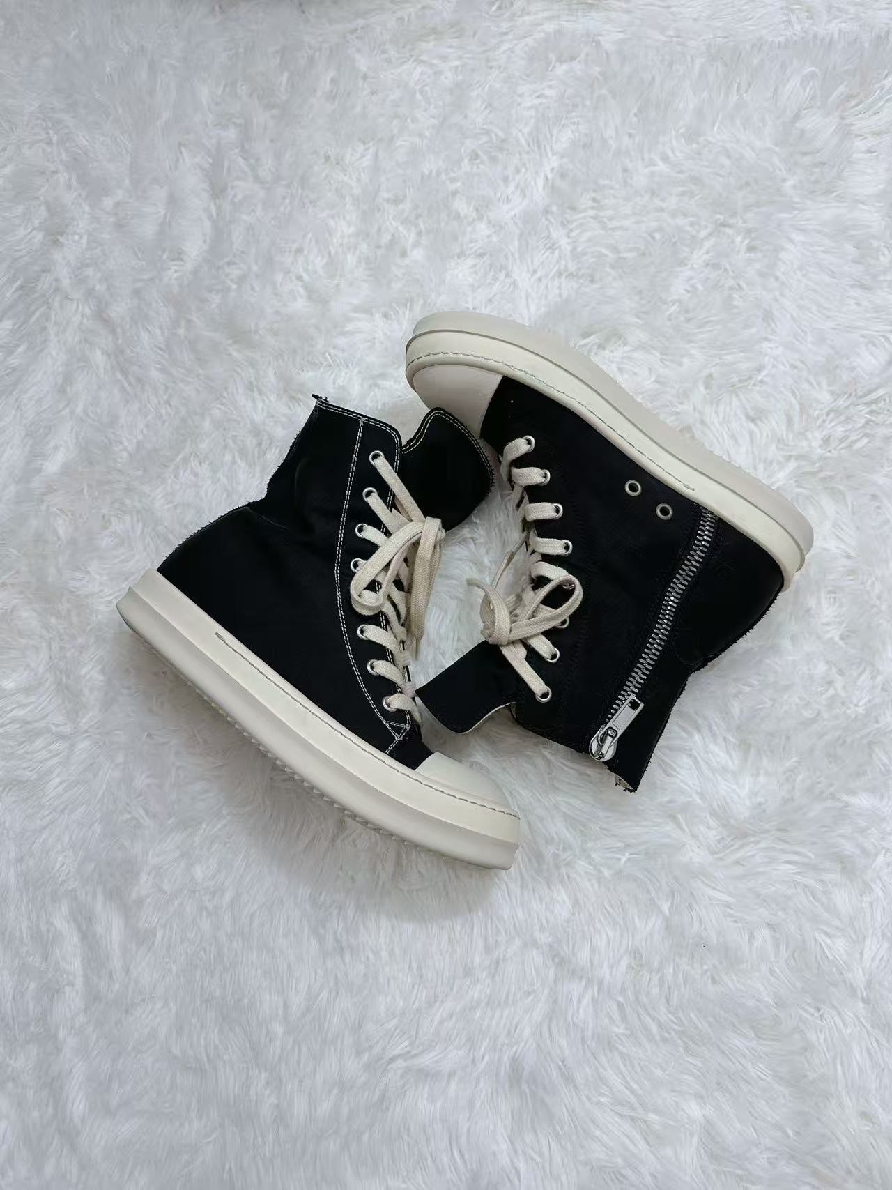 Rick Owens DRKSHDW Satin High-Top — label