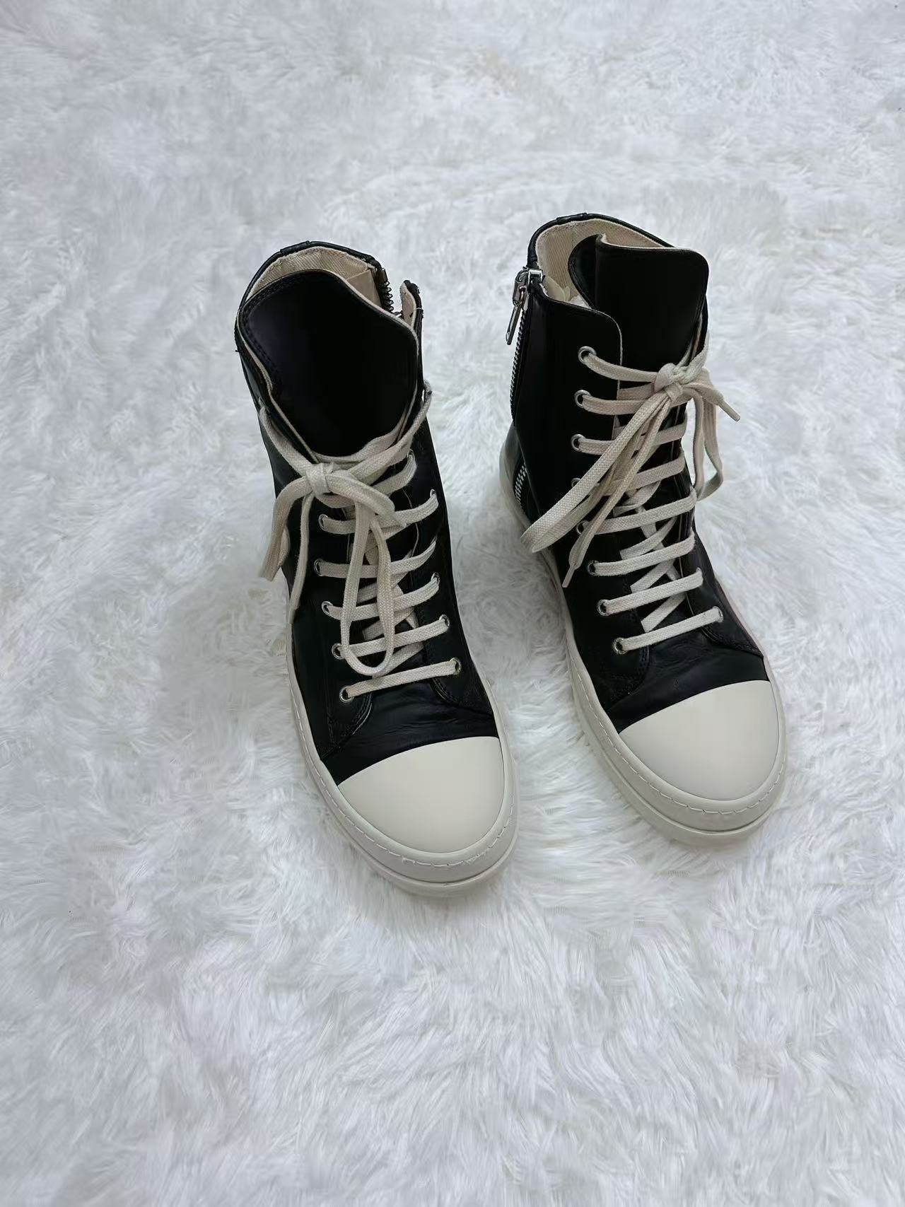 Rick Owens DRKSHDW Patent High-Top — detail