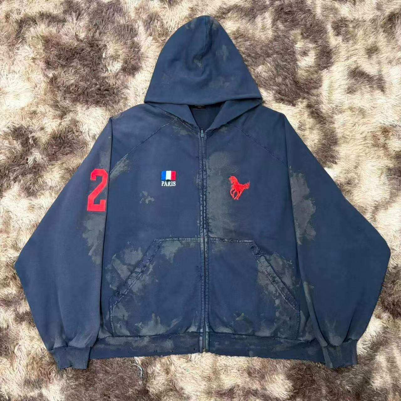 Balenciaga 22FW Horse Embroidered Hoodie