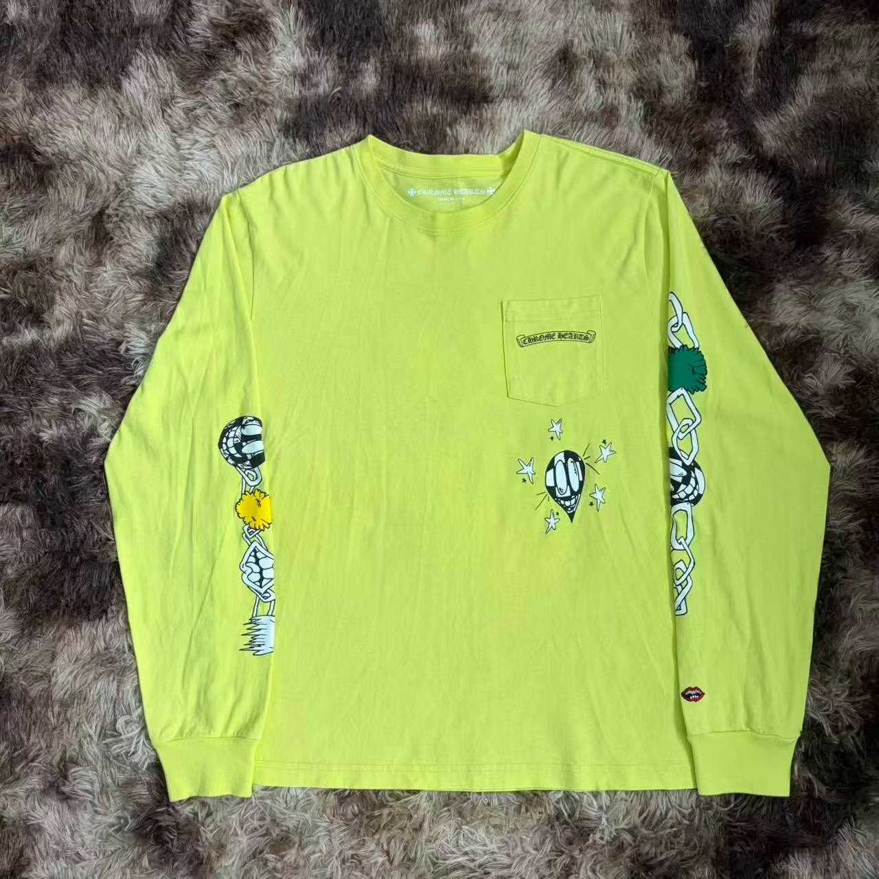 Chrome Hearts x Matty Boy Yellow Long Sleeve Tee