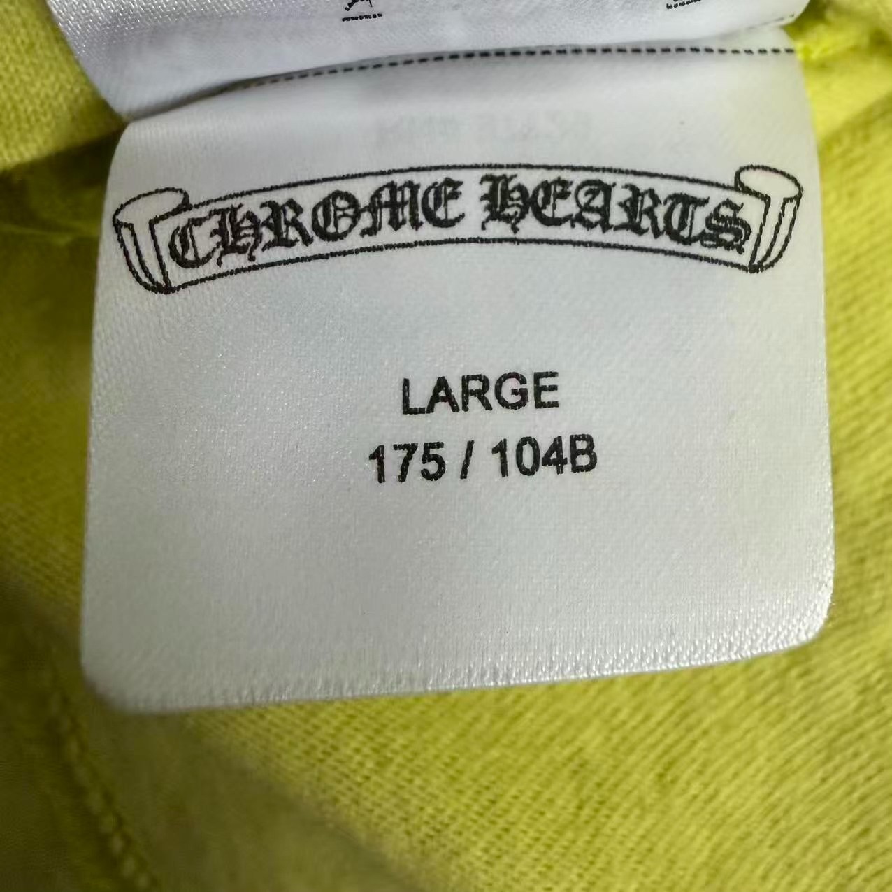 Chrome Hearts x Matty Boy Yellow Long Sleeve Tee — label