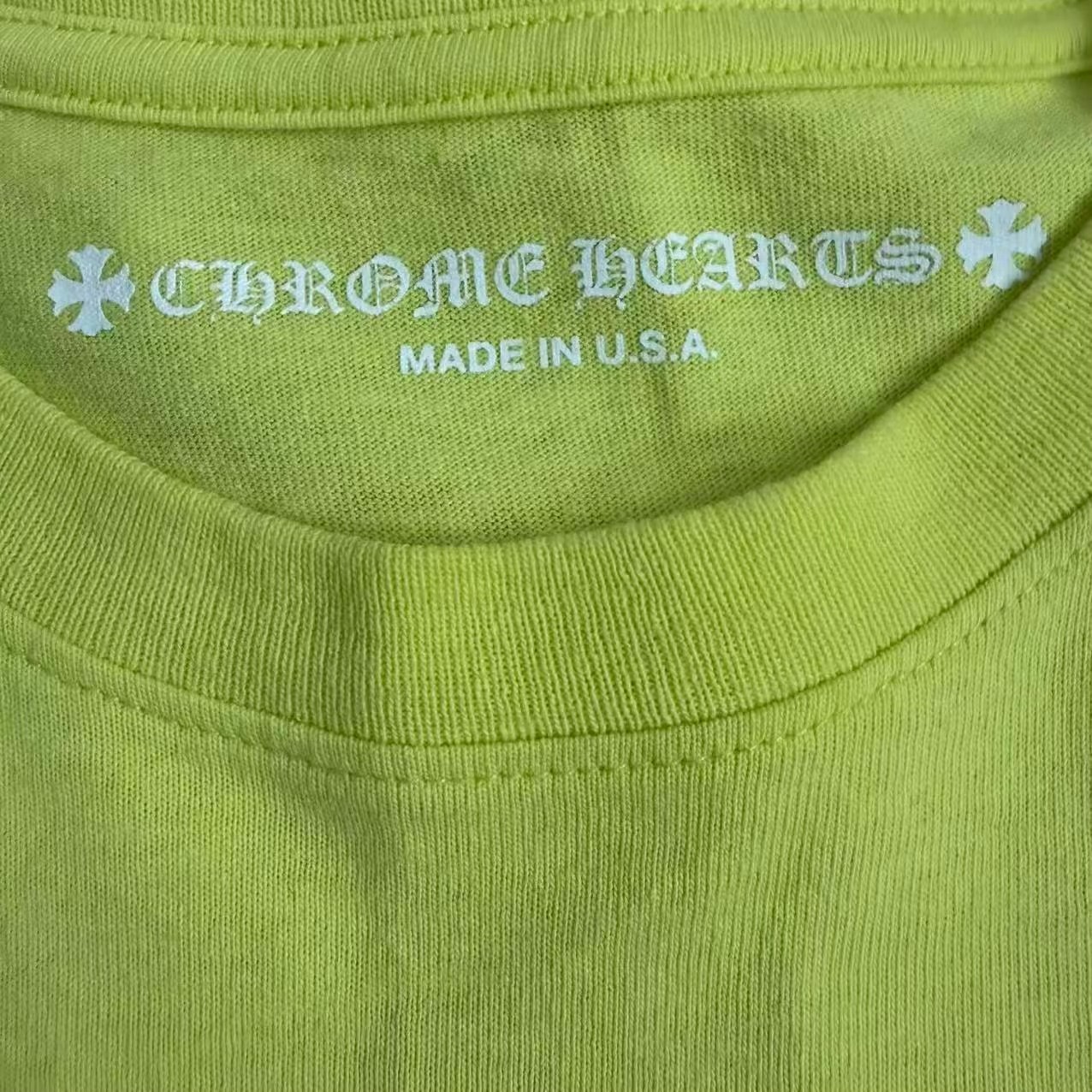 Chrome Hearts x Matty Boy Yellow Long Sleeve Tee — detail