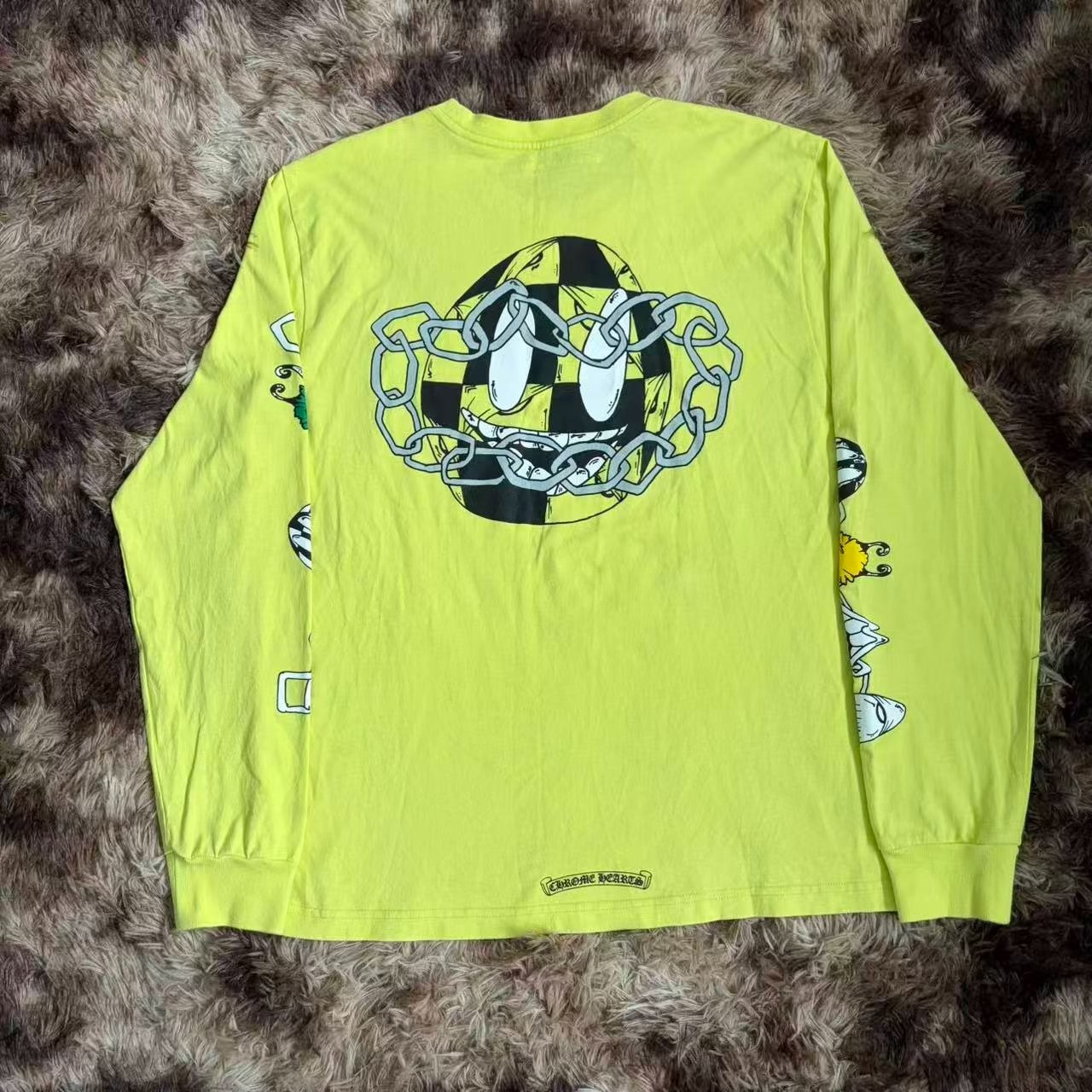 Chrome Hearts x Matty Boy Yellow Long Sleeve Tee — front