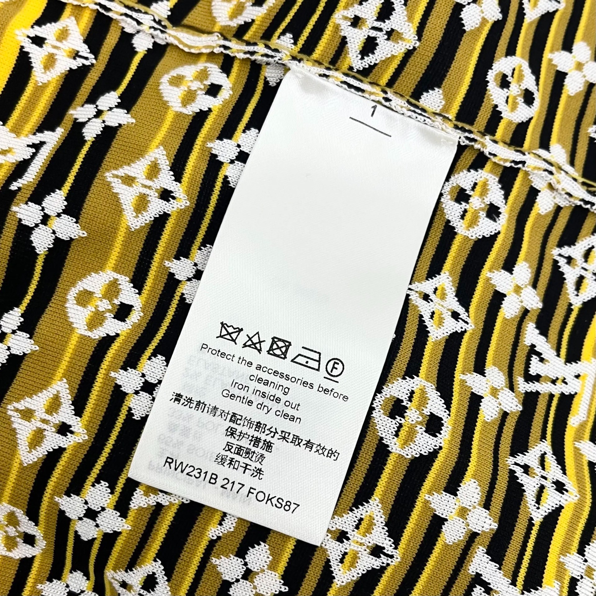 Louis Vuitton Monogram Short-Sleeve Polo — label