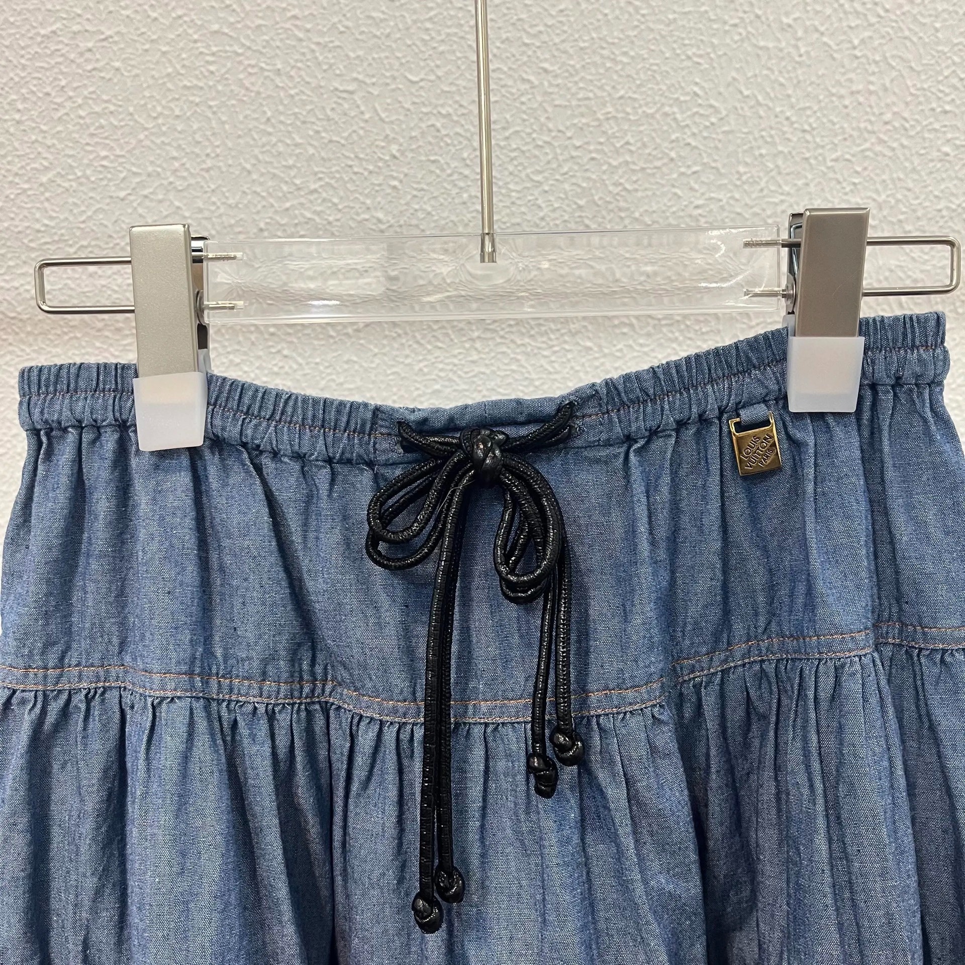 Louis Vuitton Denim Tiered Skirt — label