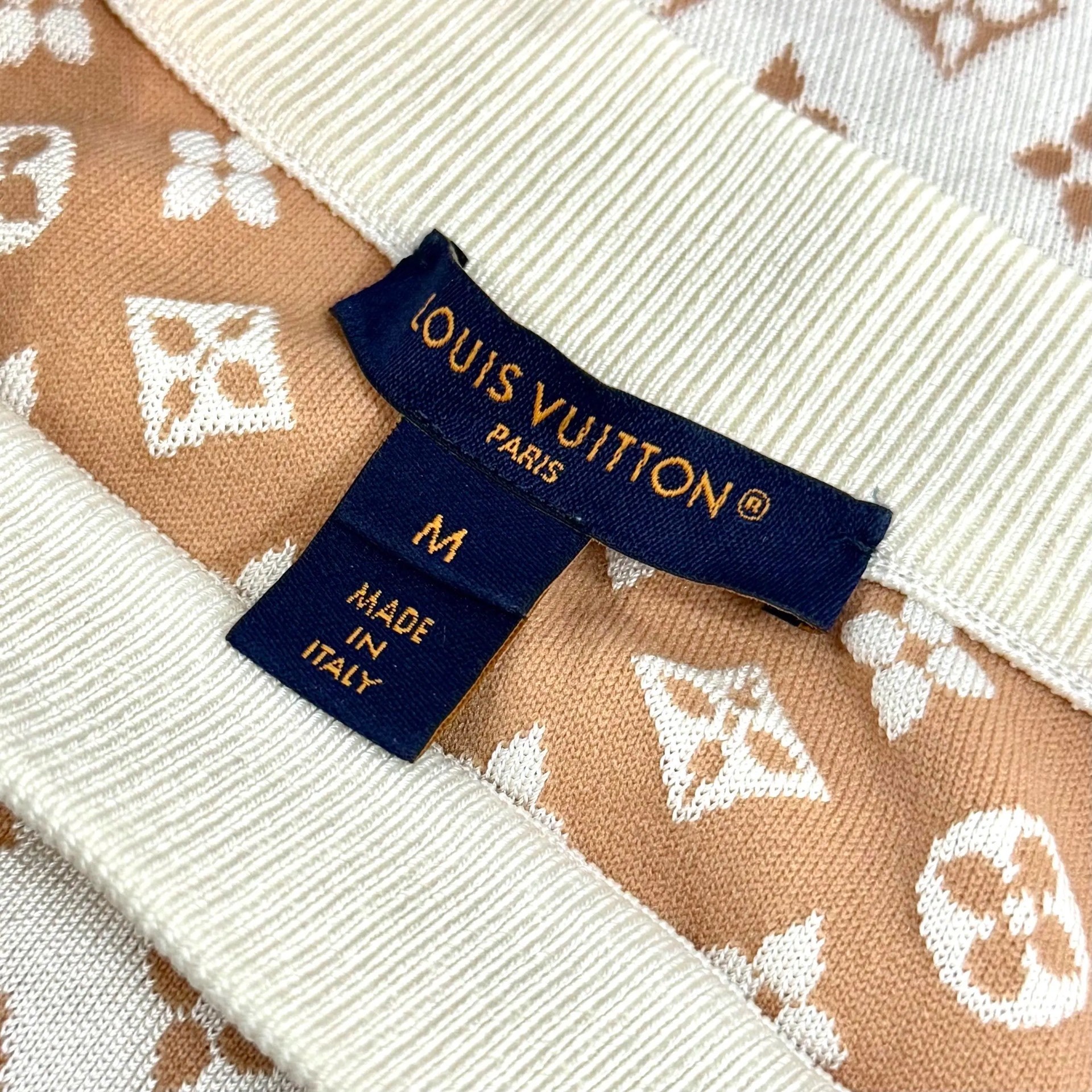 Louis Vuitton Jacquard Knit Midi Skirt — label