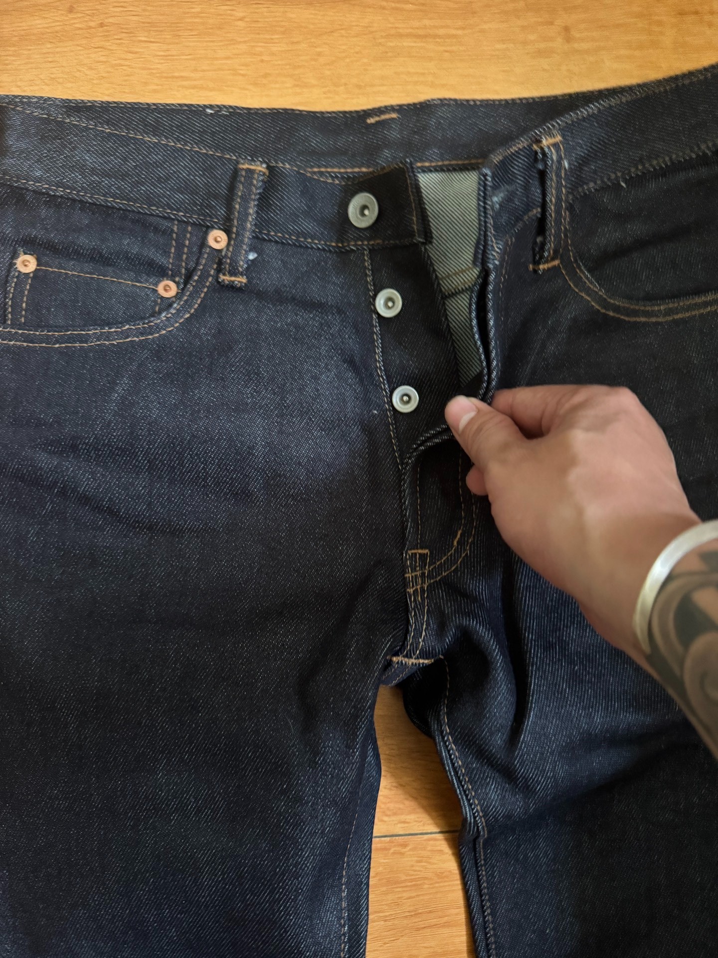 Iron Heart 461 Slim Flare Jeans 21oz — front
