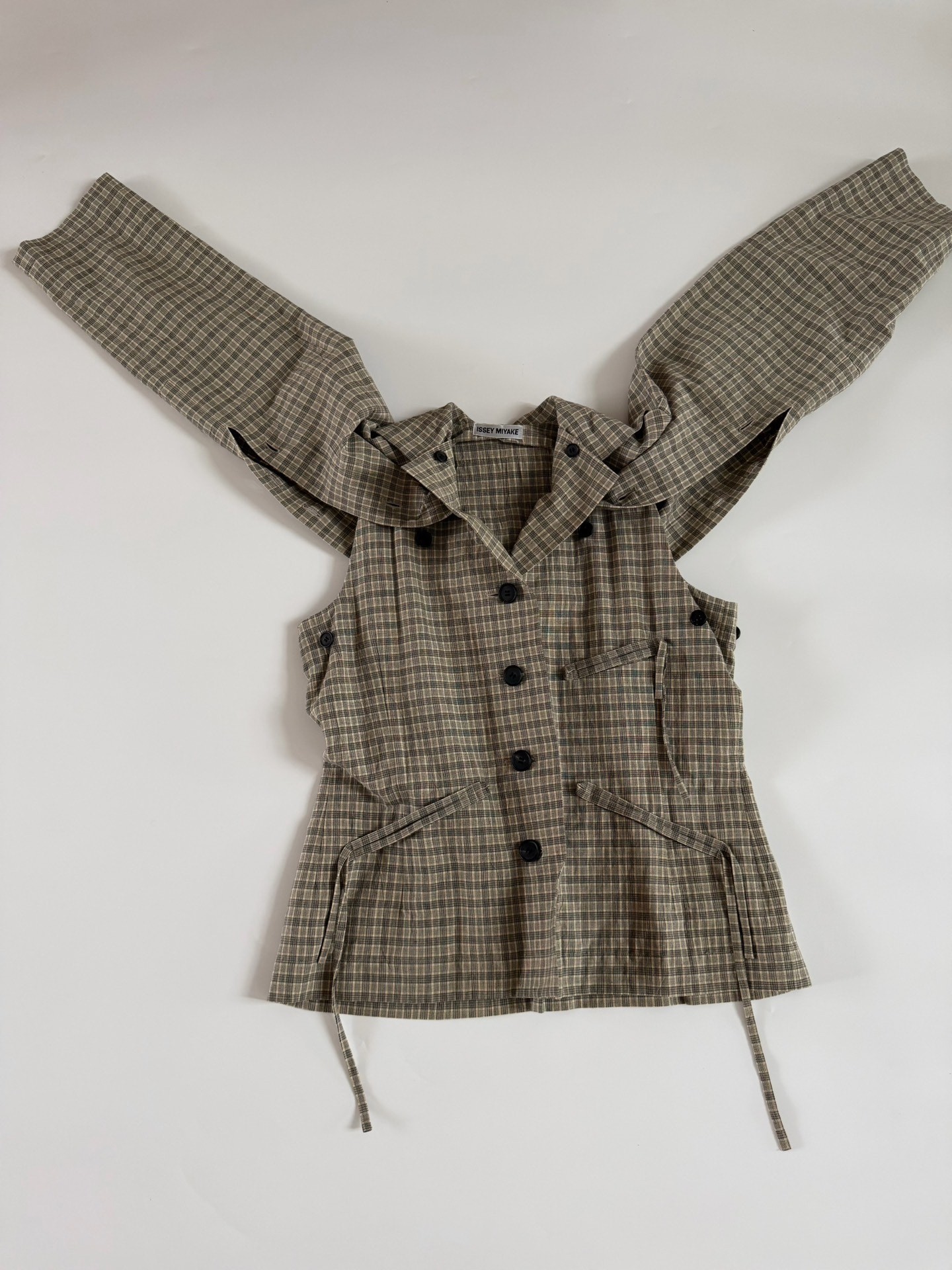 Issey Miyake 1997 Deconstructed Plaid Jacket