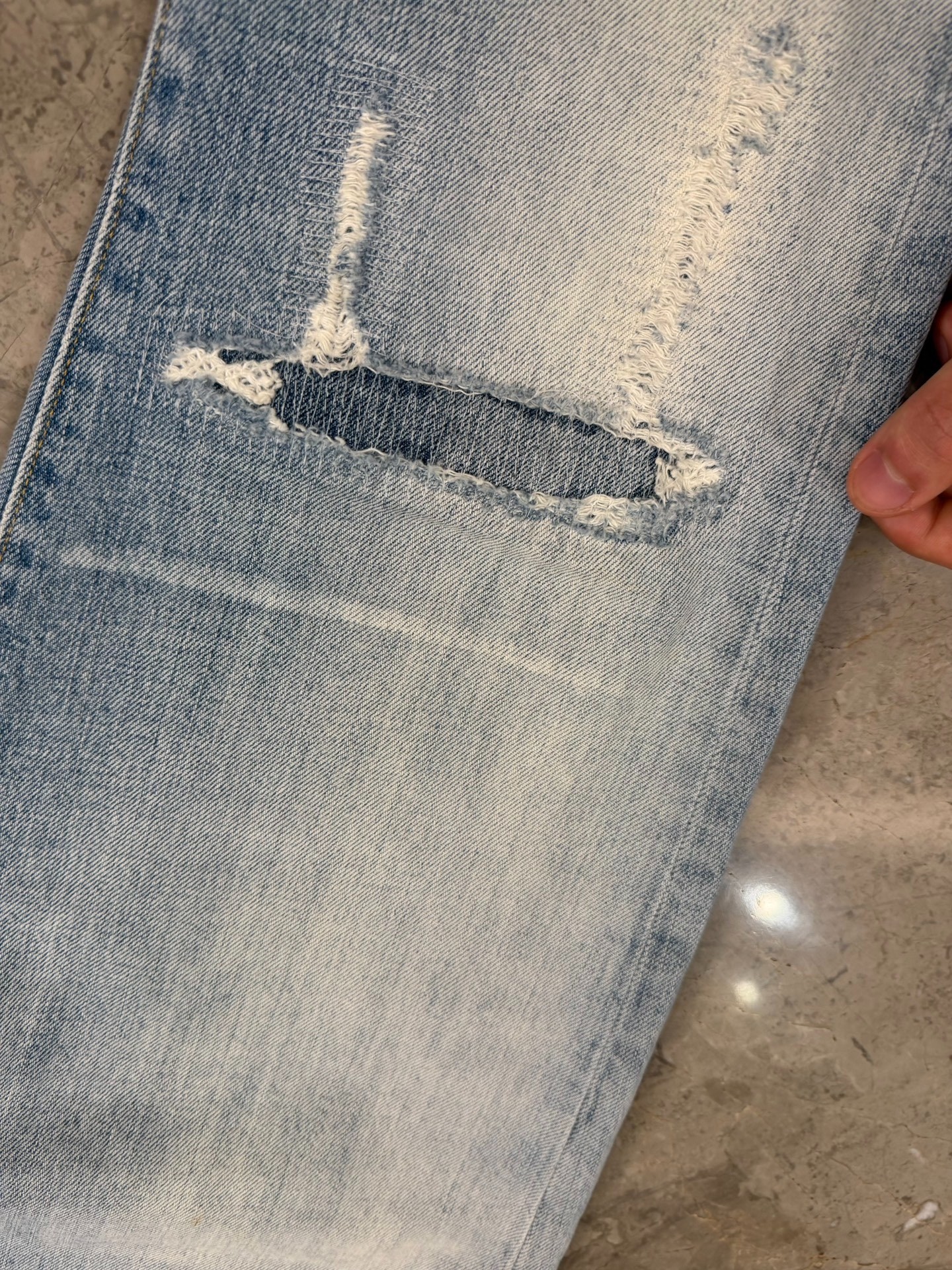 Saint Laurent SLP D02 Boro Blue Jeans — detail