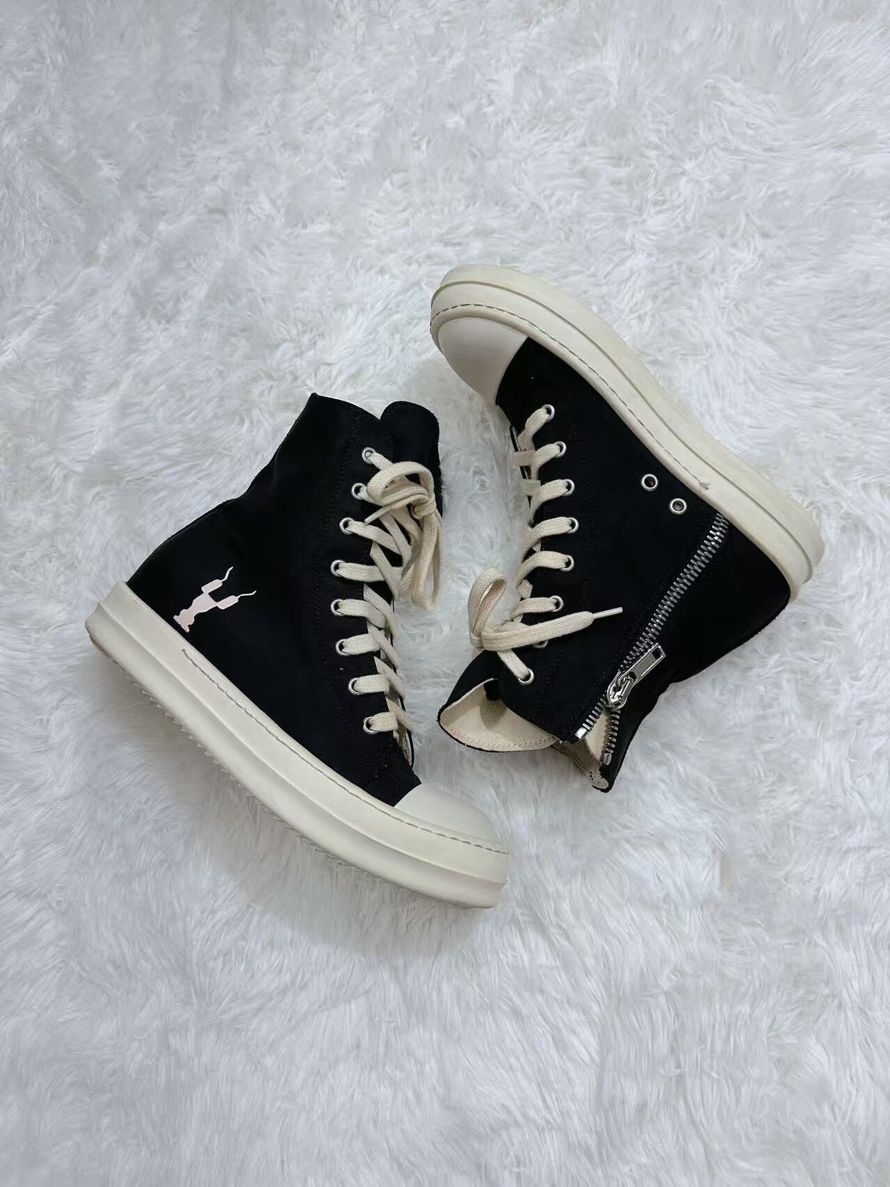 Rick Owens DRKSHDW High-Top Thick Sole — label