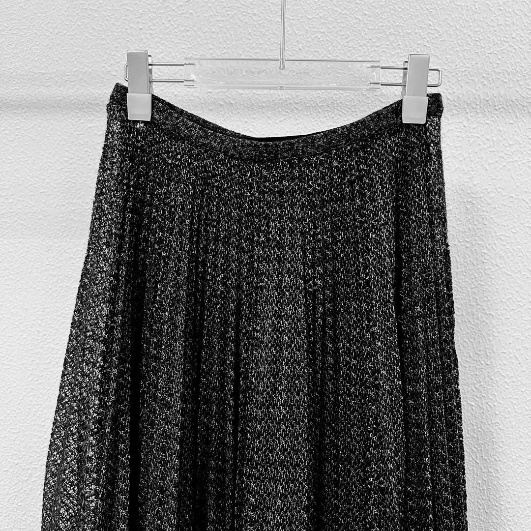 Dior Black Asymmetric Midi Wool Skirt — front