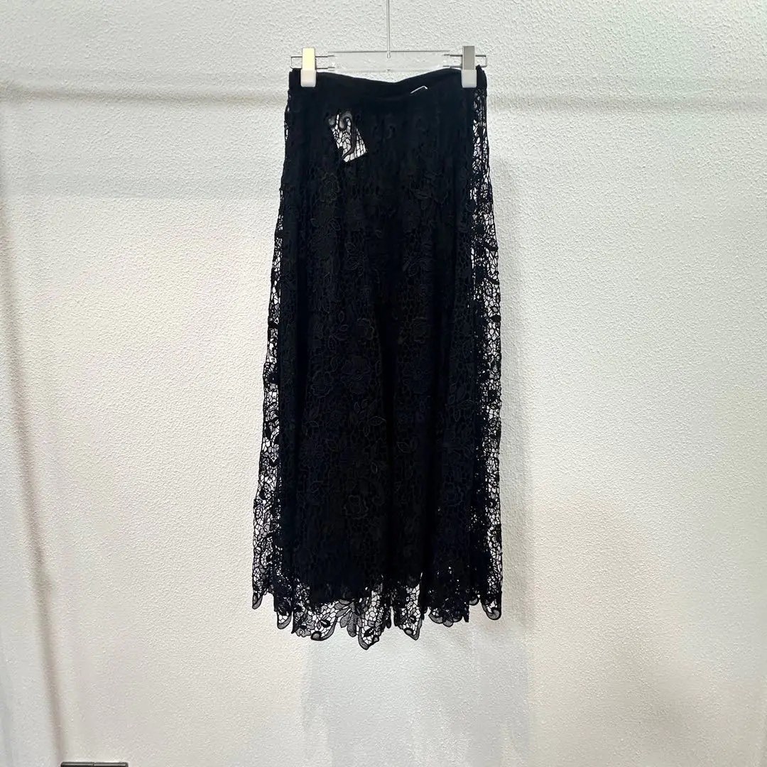 Dior Lace Embroidered Midi Skirt — detail