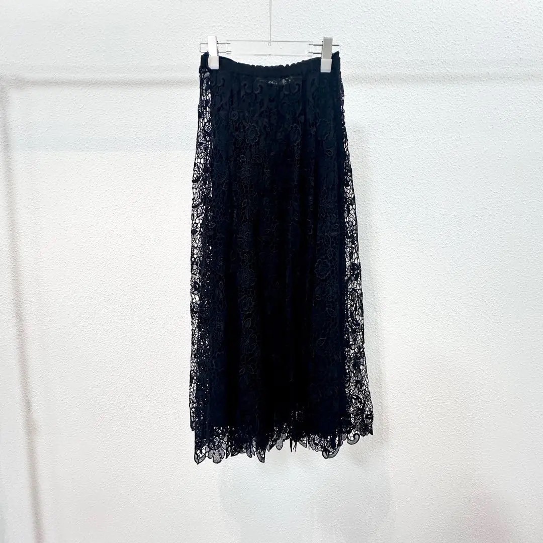 Dior Lace Embroidered Midi Skirt