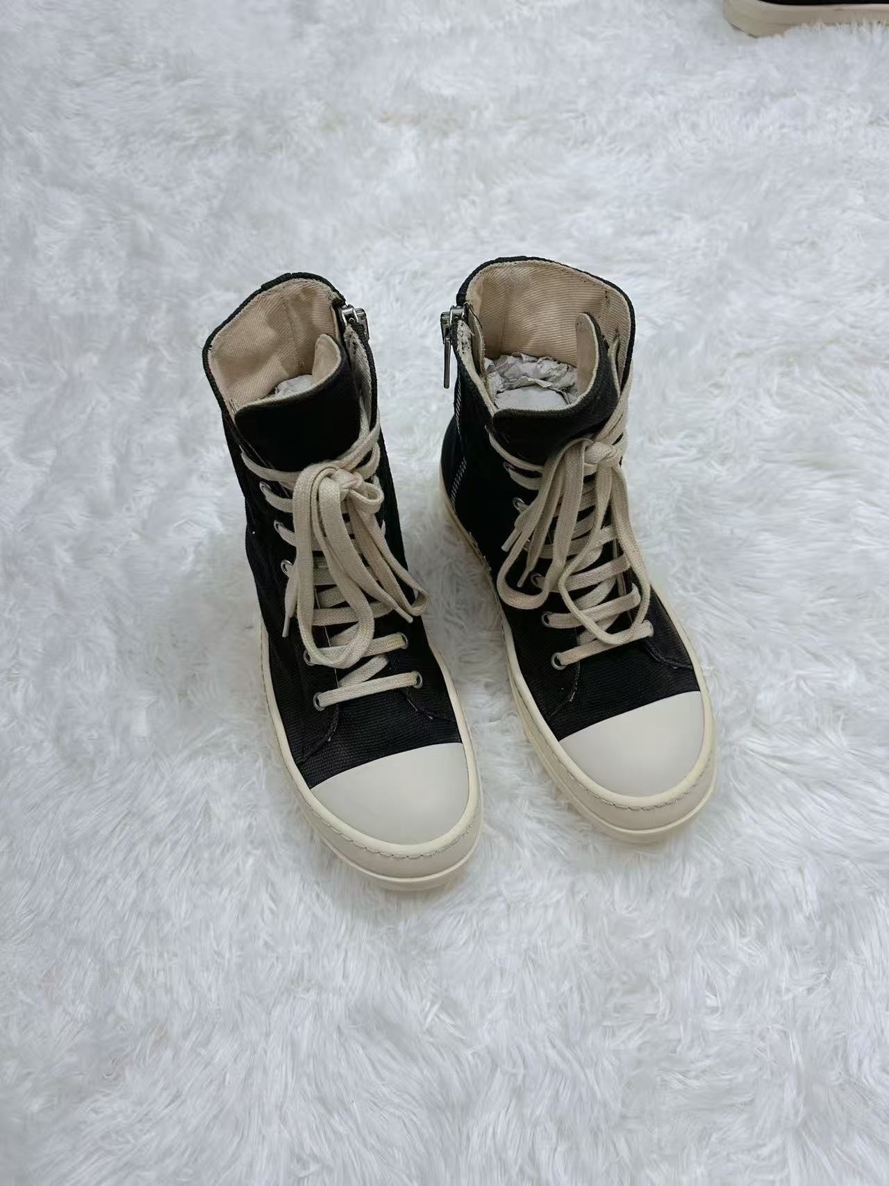 Rick Owens DRKSHDW High-Top Canvas Shoes — detail