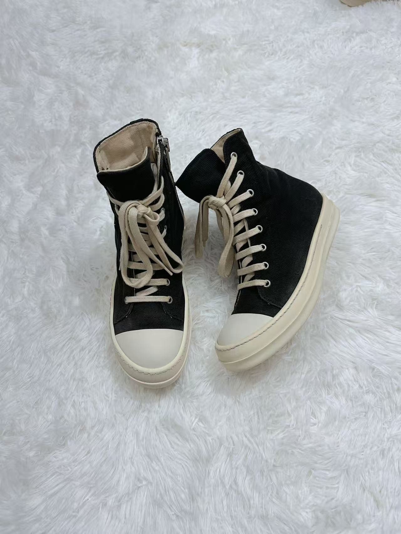 Rick Owens DRKSHDW High-Top Canvas Shoes