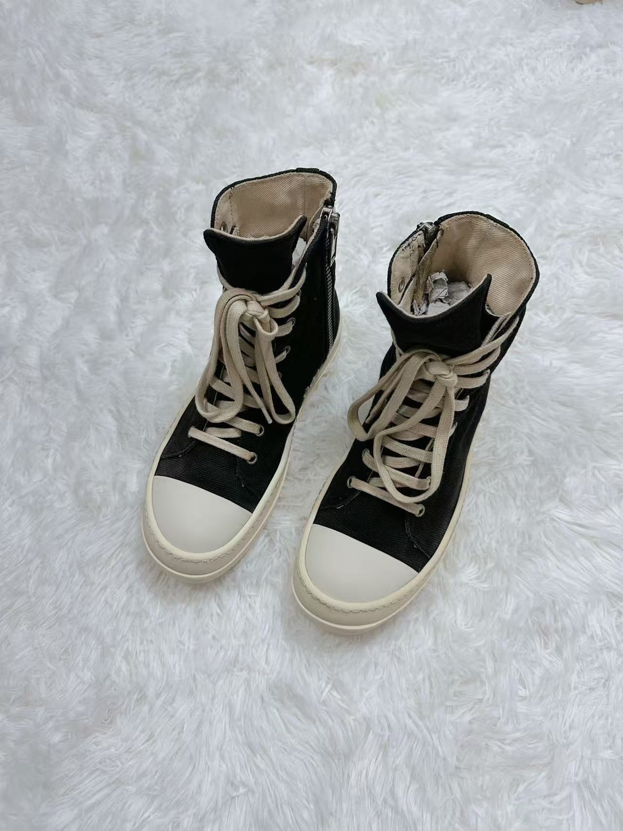 Rick Owens DRKSHDW High-Top Canvas Shoes — front