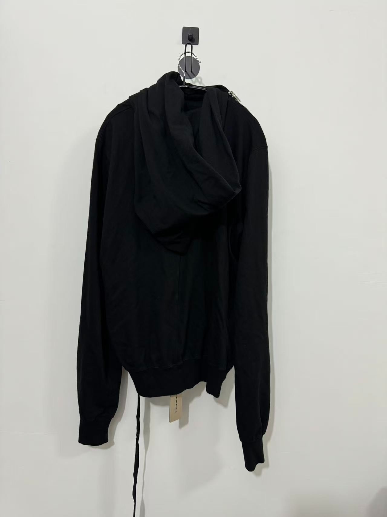 Rick Owens 2025FW Black Hooded Sweatshirt — front