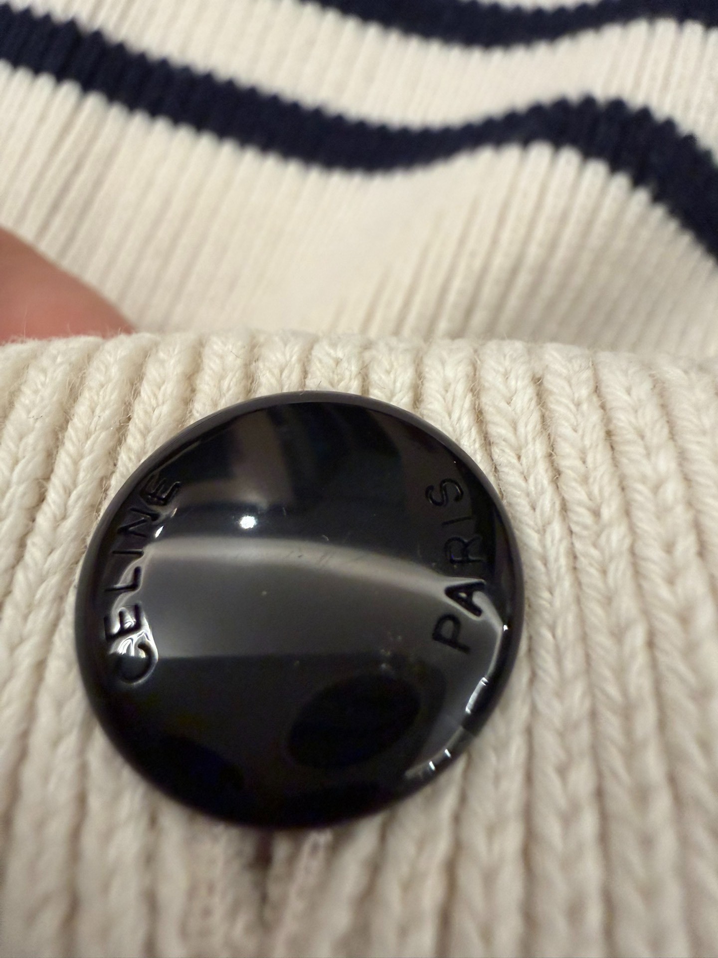 Celine Hedi Slimane Striped Knit Sweater — detail