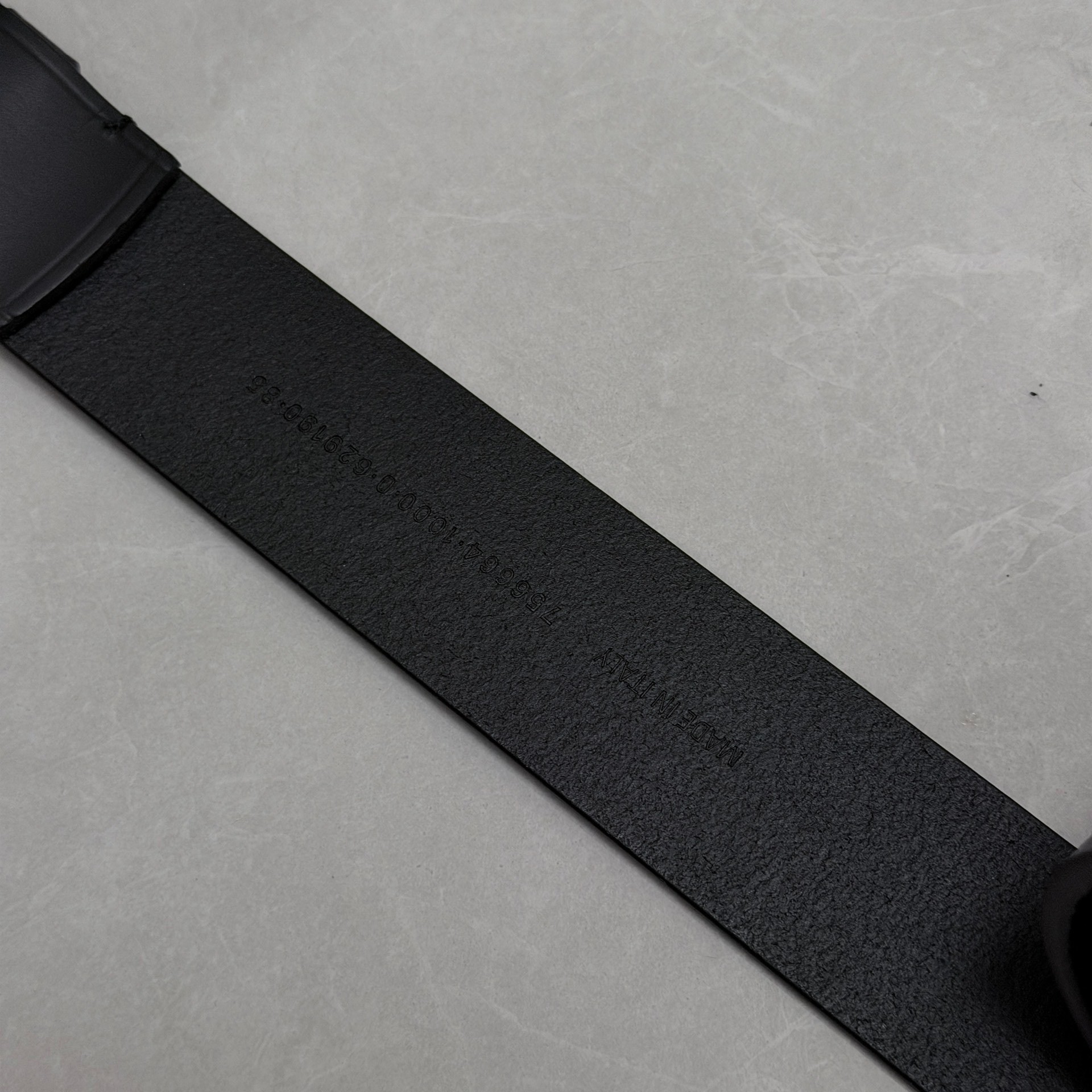 Balenciaga Bitcoin Buckle Leather Belt — back