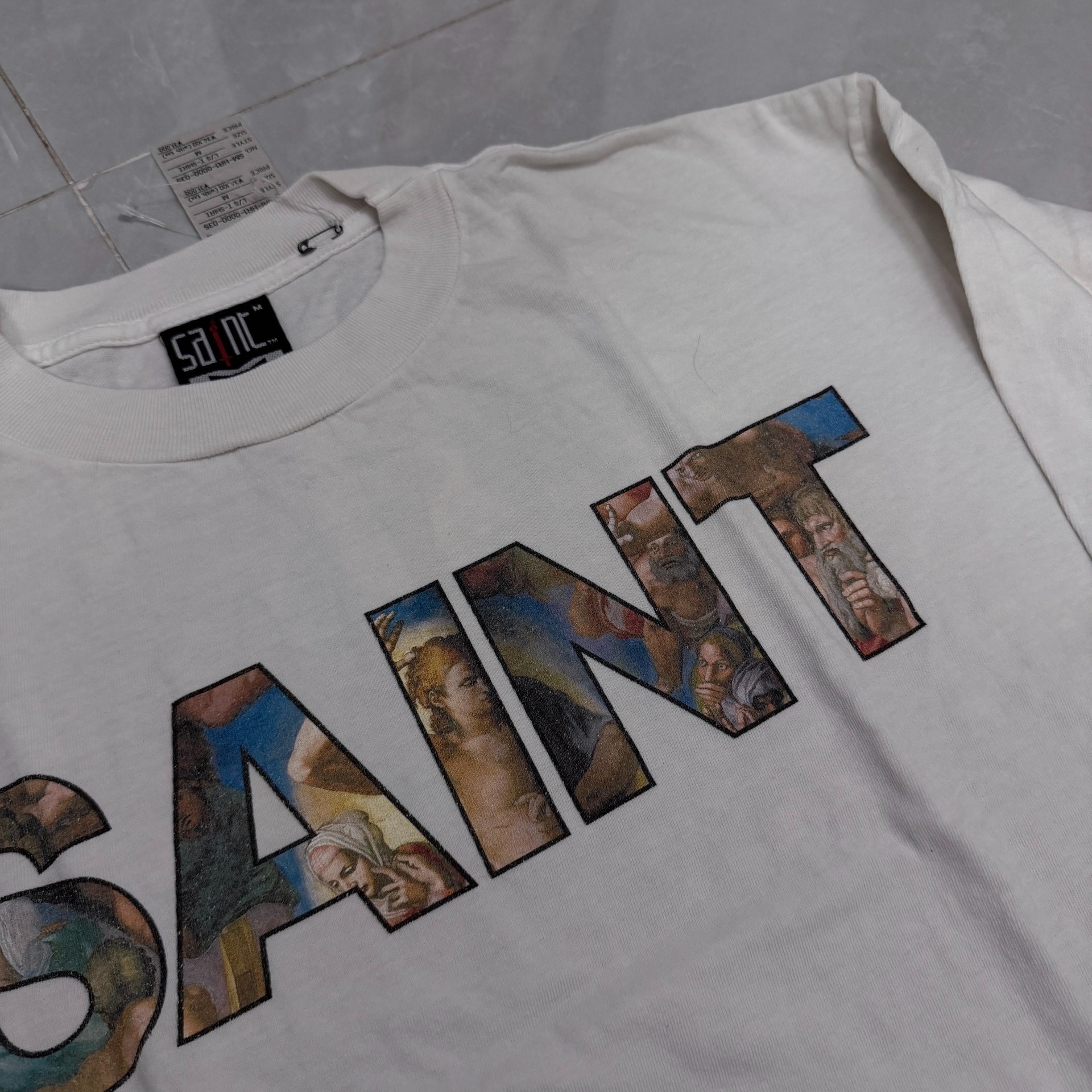 Saint Michael Artistic Print Long Sleeve Shirt — detail