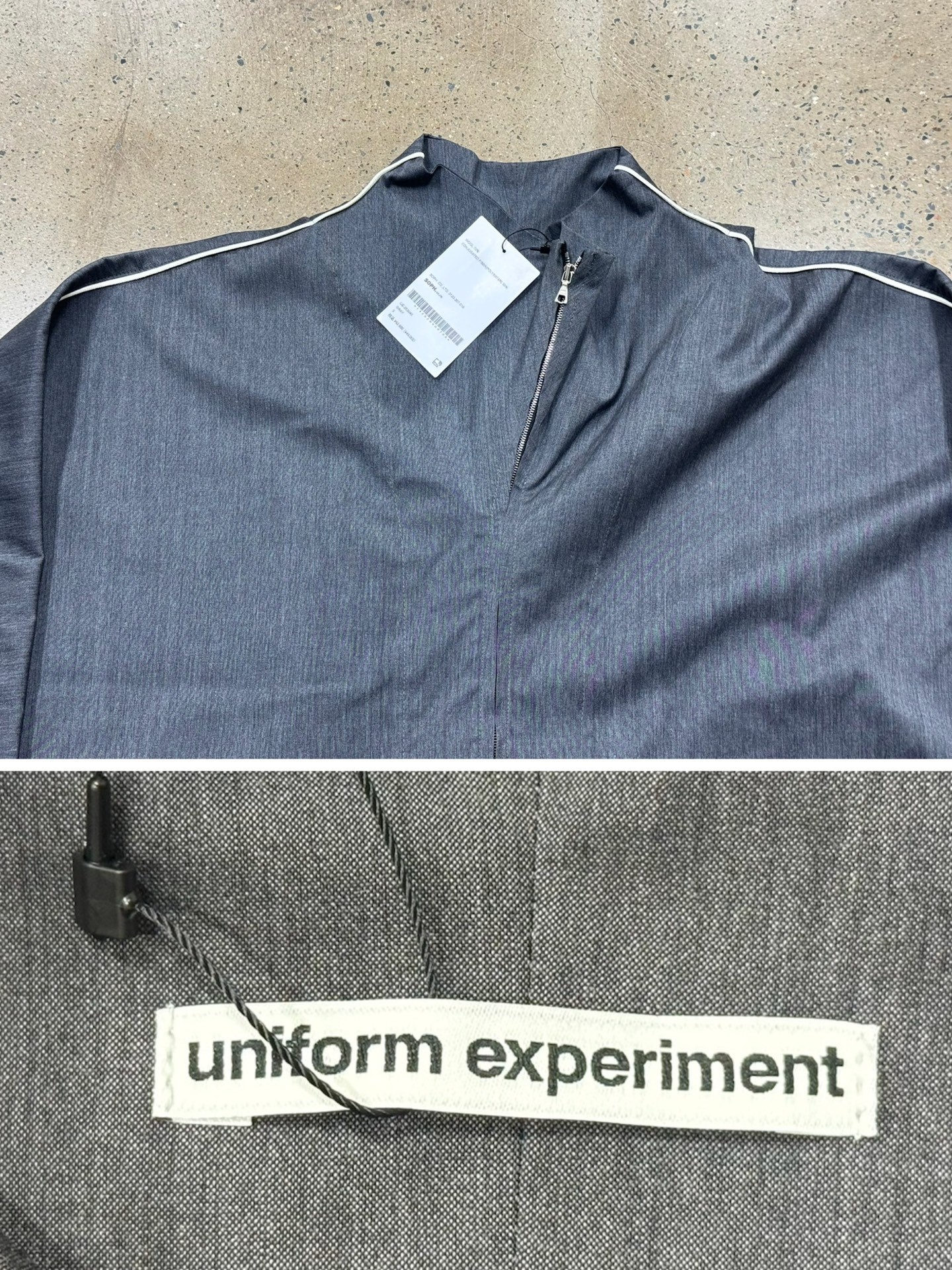 Uniform Experiment 25A Zip Jacket — label