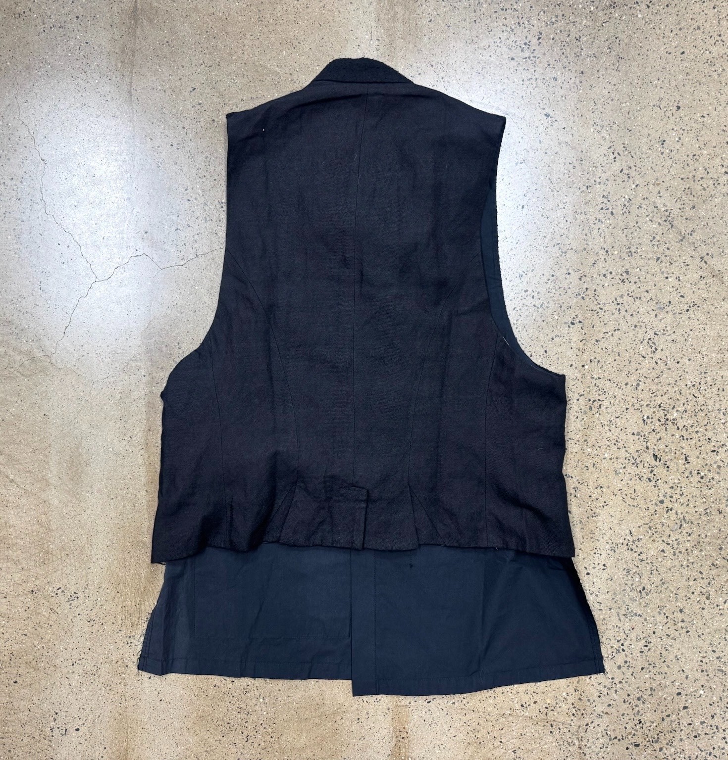 Ziggy Chen 21AW Bamboo Print Wool Vest — front