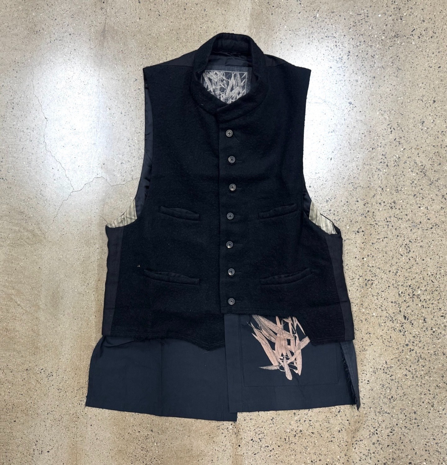Ziggy Chen 21AW Bamboo Print Wool Vest