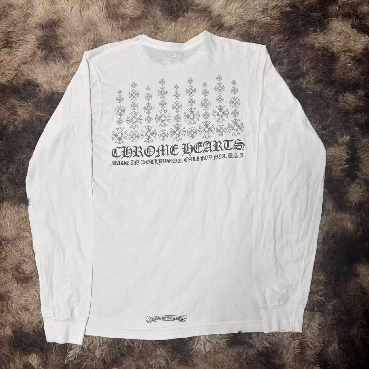 Chrome Hearts White Cross Long Sleeve Top — front
