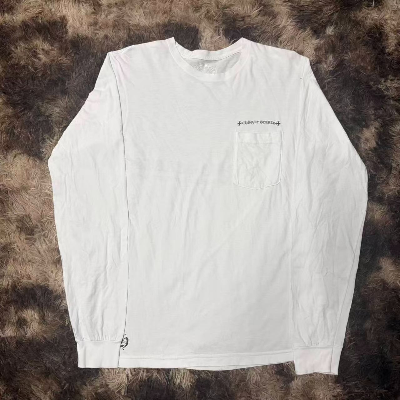 Chrome Hearts White Cross Long Sleeve Top