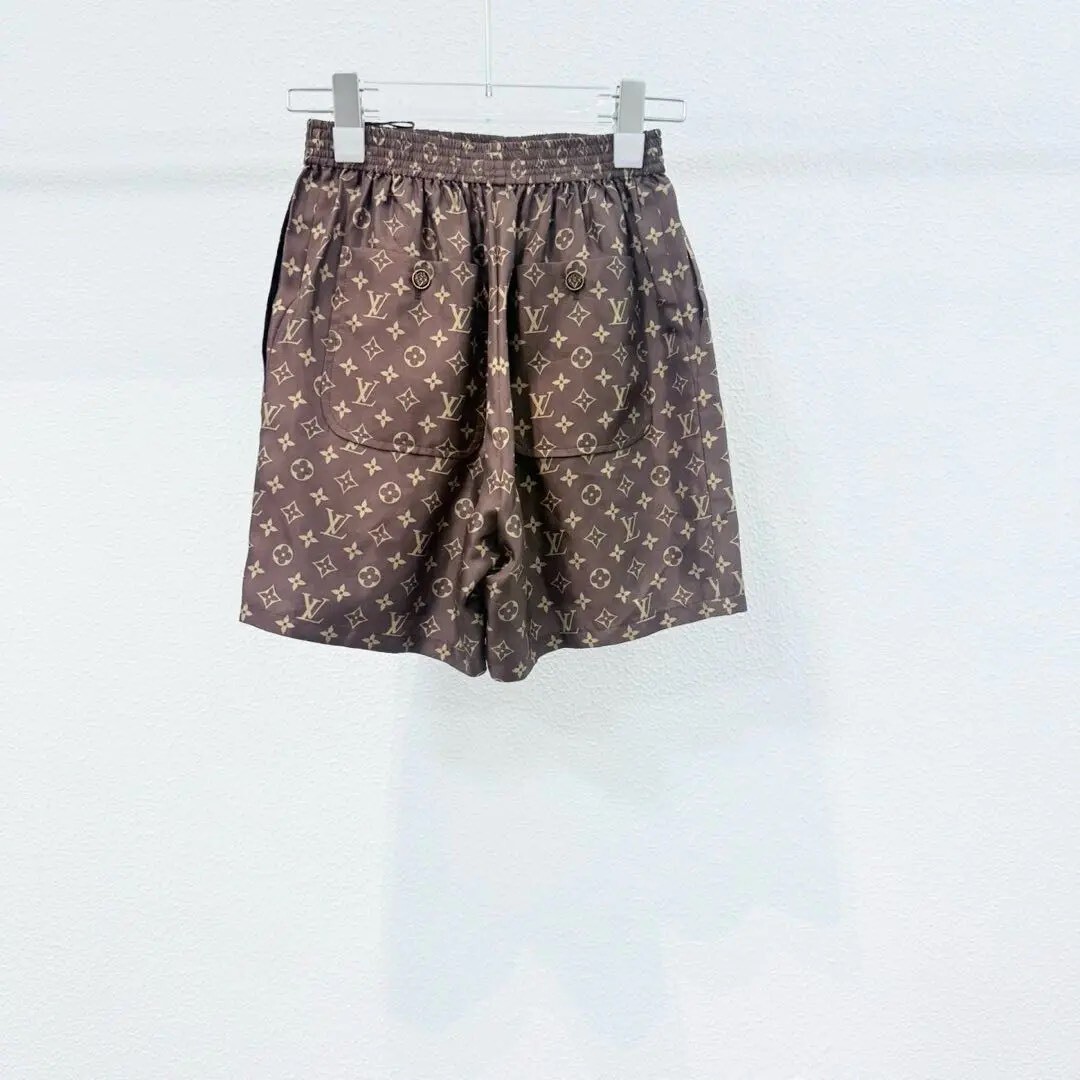 Louis Vuitton Monogram Wide-Leg Shorts — front