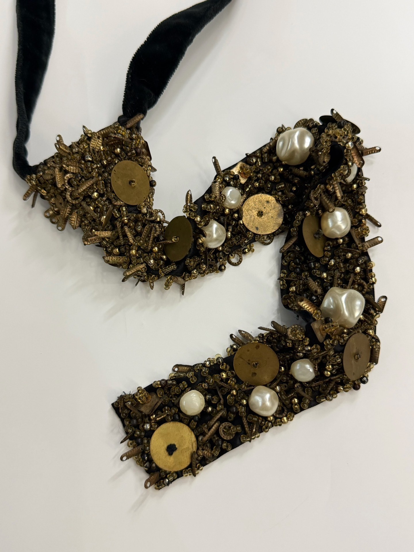 Comme des Garçons Metal Decorated Tie — detail