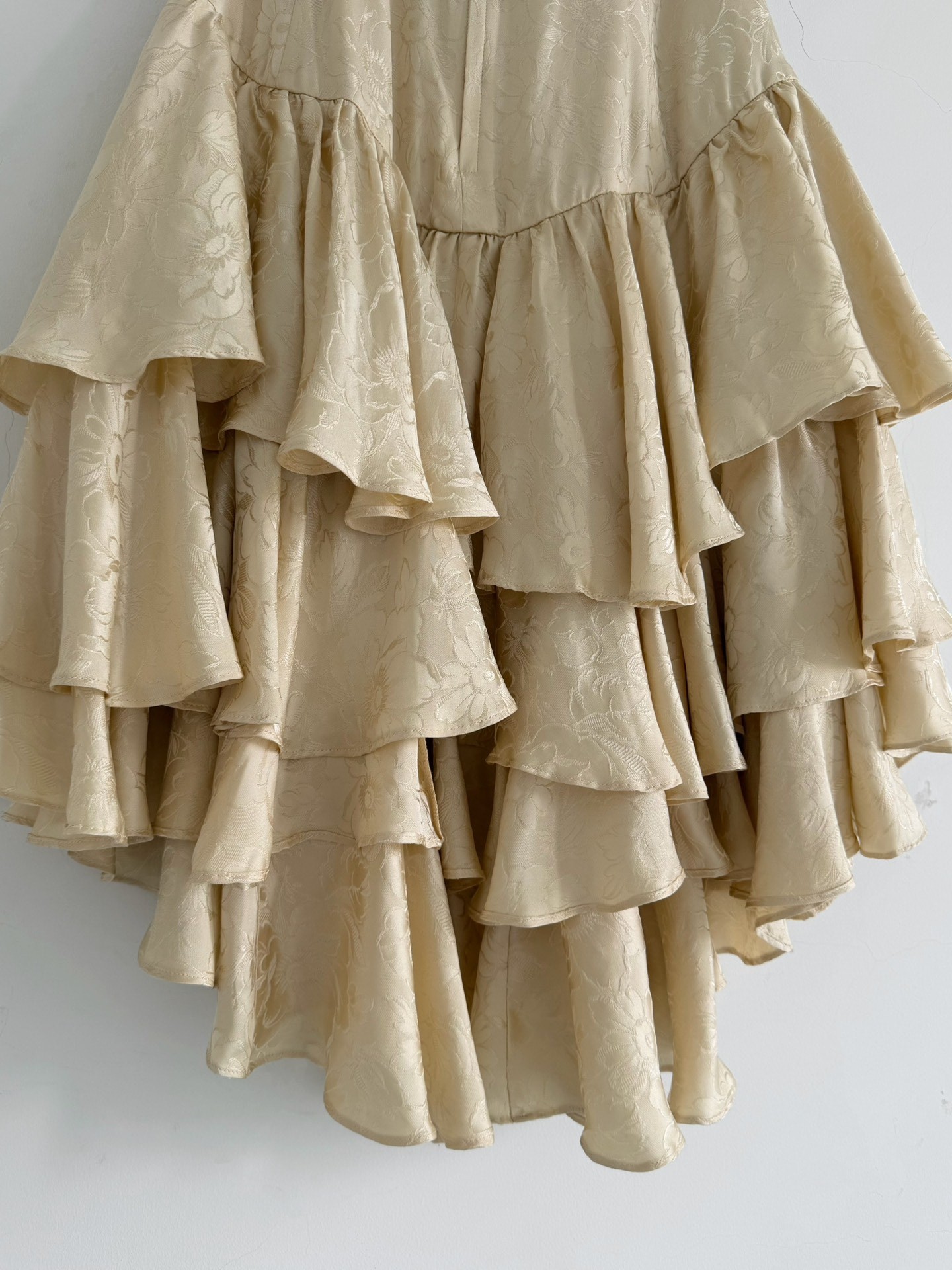 Comme des Garcons Asymmetric Satin Skirt — back