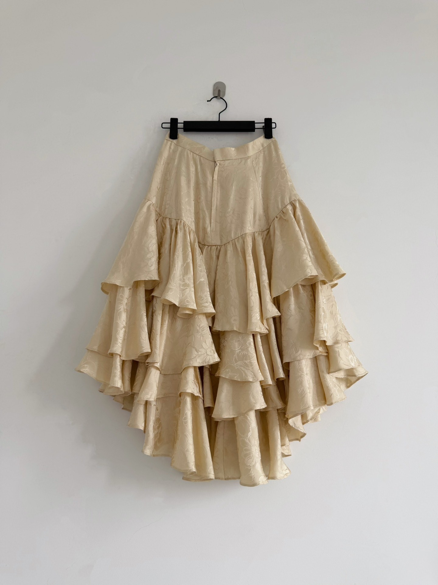 Comme des Garcons Asymmetric Satin Skirt — front