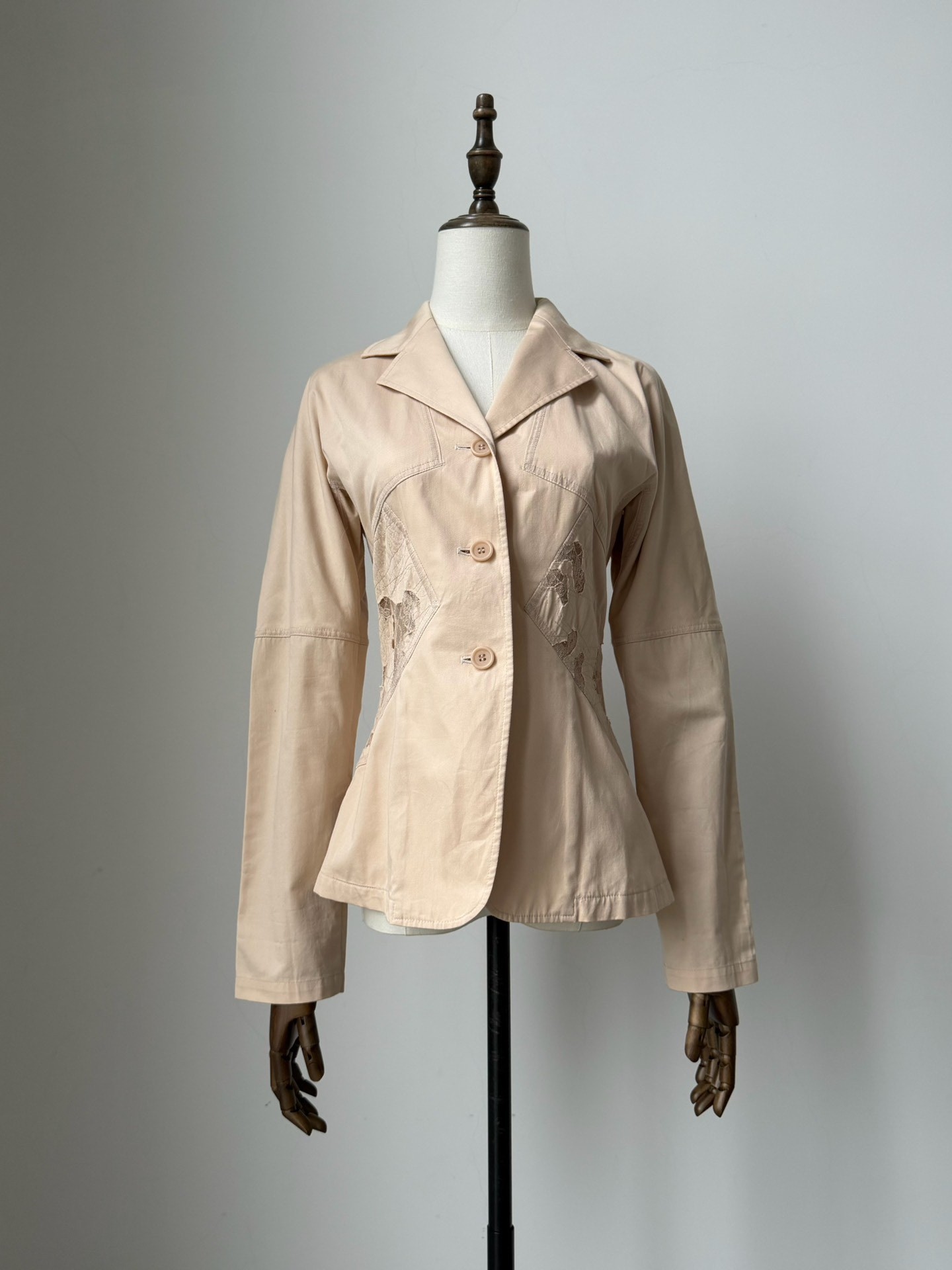 Issey Miyake 2003 Lace Cutout Jacket — front