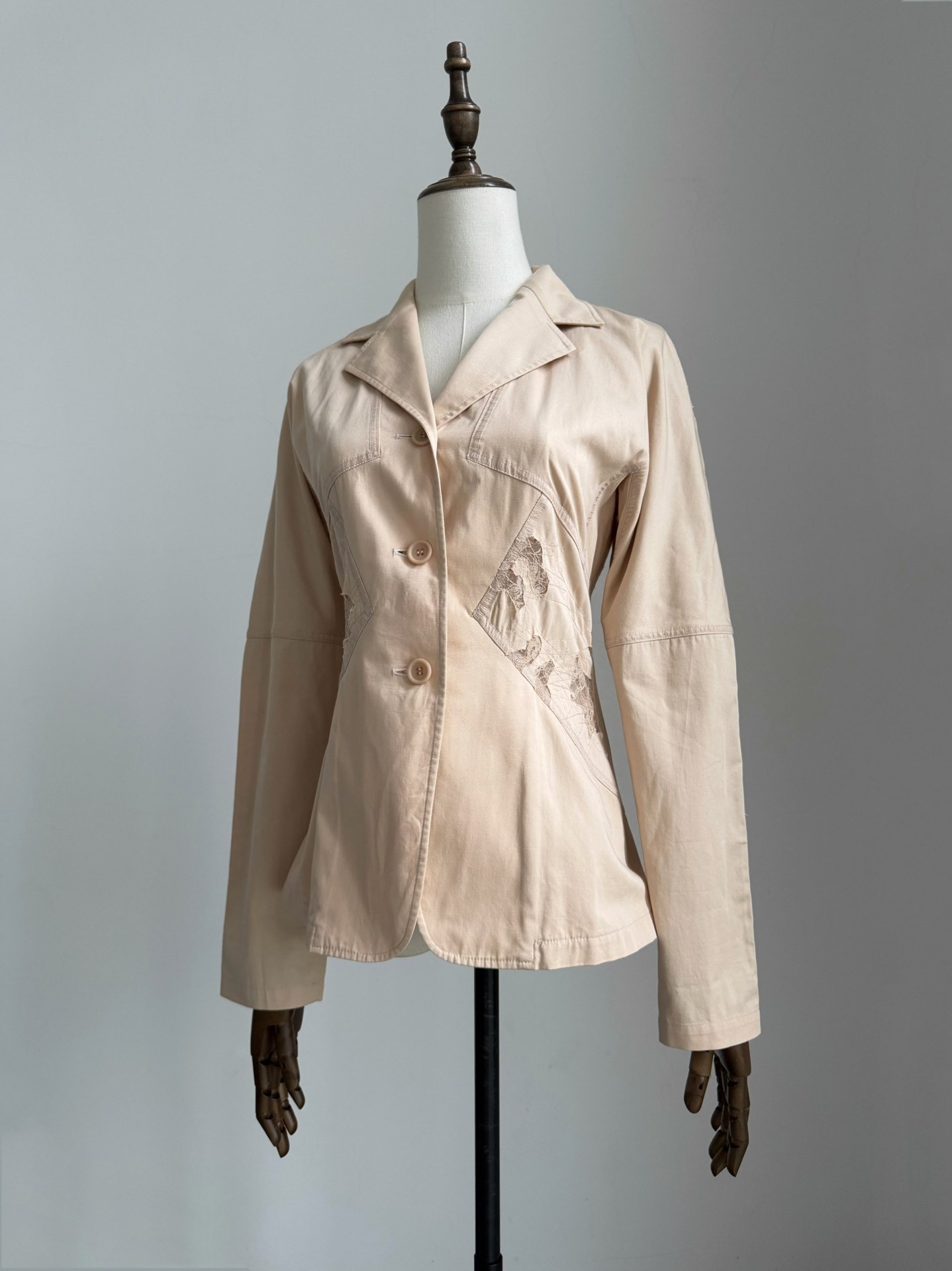 Issey Miyake 2003 Lace Cutout Jacket — back
