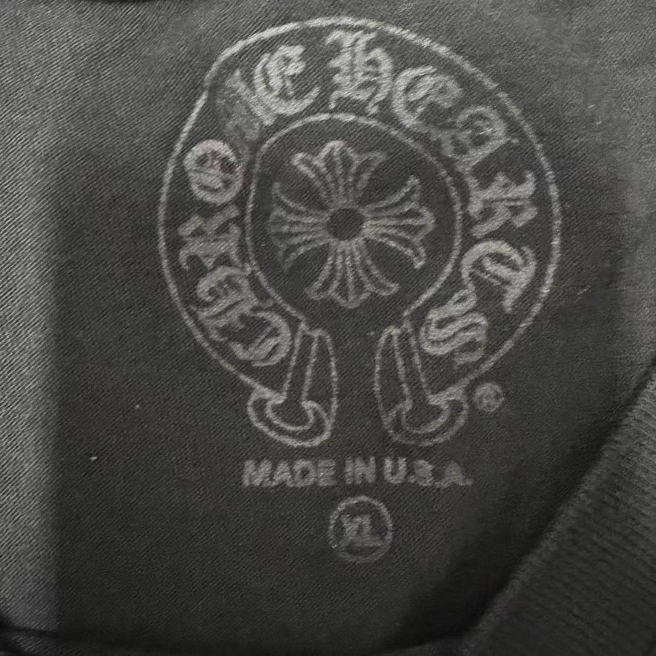 Chrome Hearts Black Scroll Print Short Sleeve Tee — detail