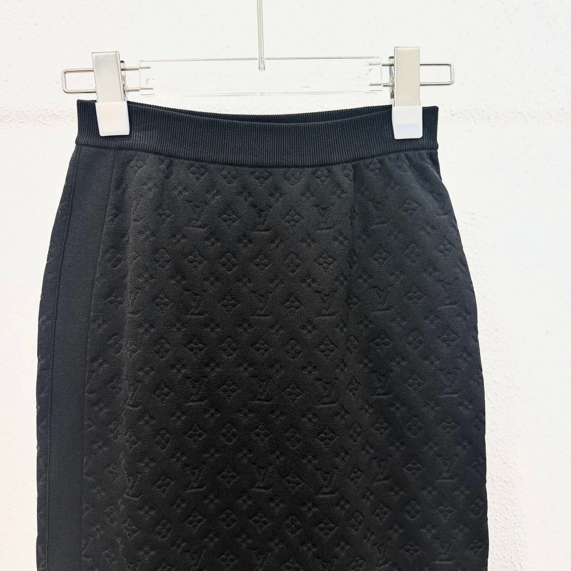 LV Monogram Knit Midi Pencil Skirt — front