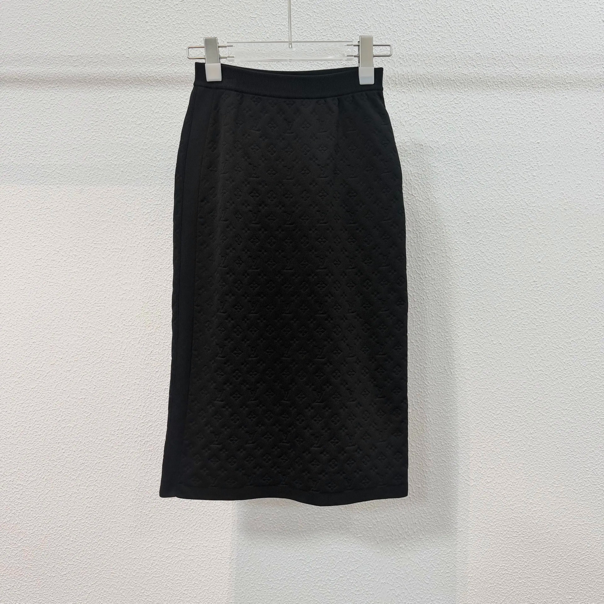 LV Monogram Knit Midi Pencil Skirt