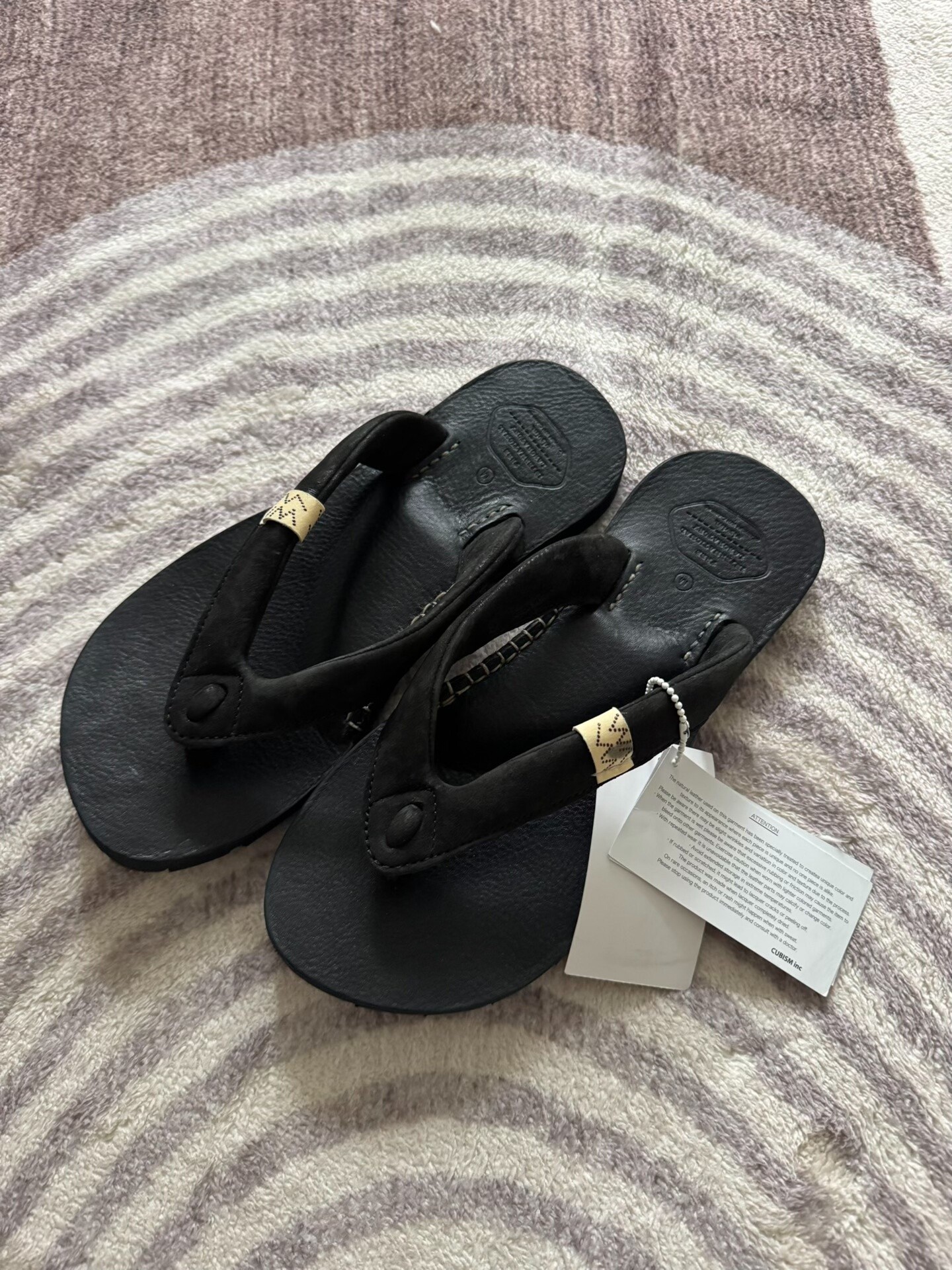 Visvim 26SS Lama Folk Flip Flop Black
