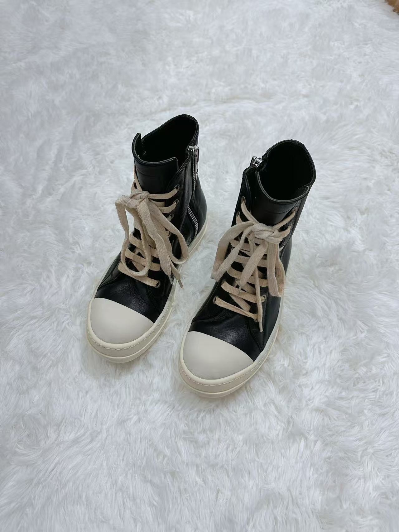 Rick Owens High-Top Leather Thick-Sole — front