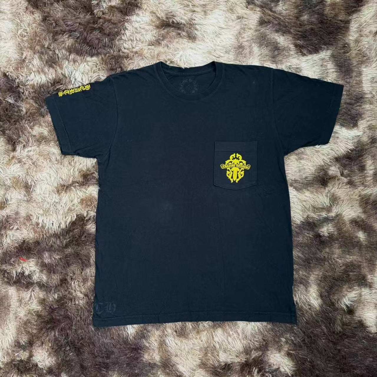 Chrome Hearts Yellow Sword Short Sleeve Tee
