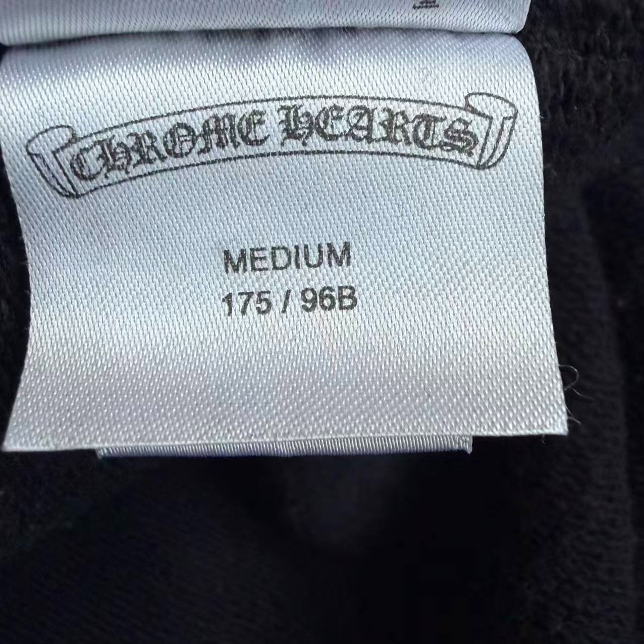 Chrome Hearts Black Monogram Hoodie — label