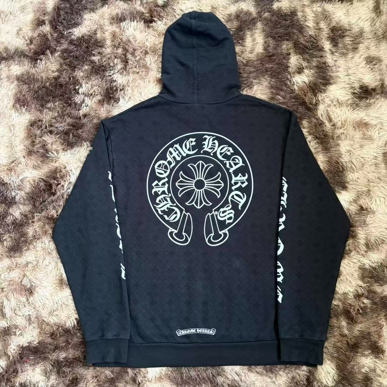 Chrome Hearts Black Monogram Hoodie — front