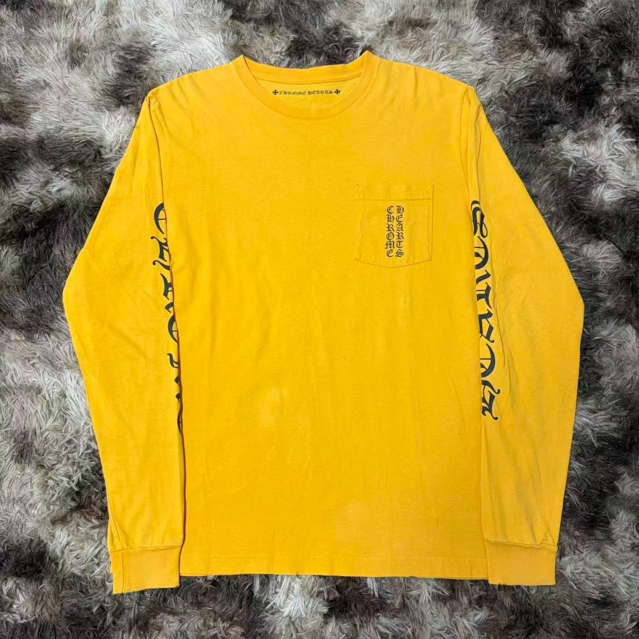 Chrome Hearts Yellow Long-Sleeve Tee