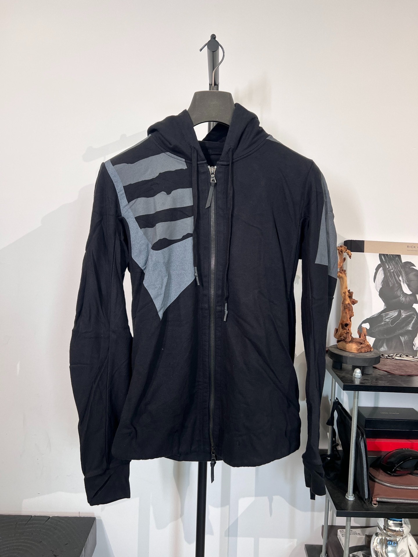 Boris Bidjan Saberi Hooded Zip Sweatshirt — front