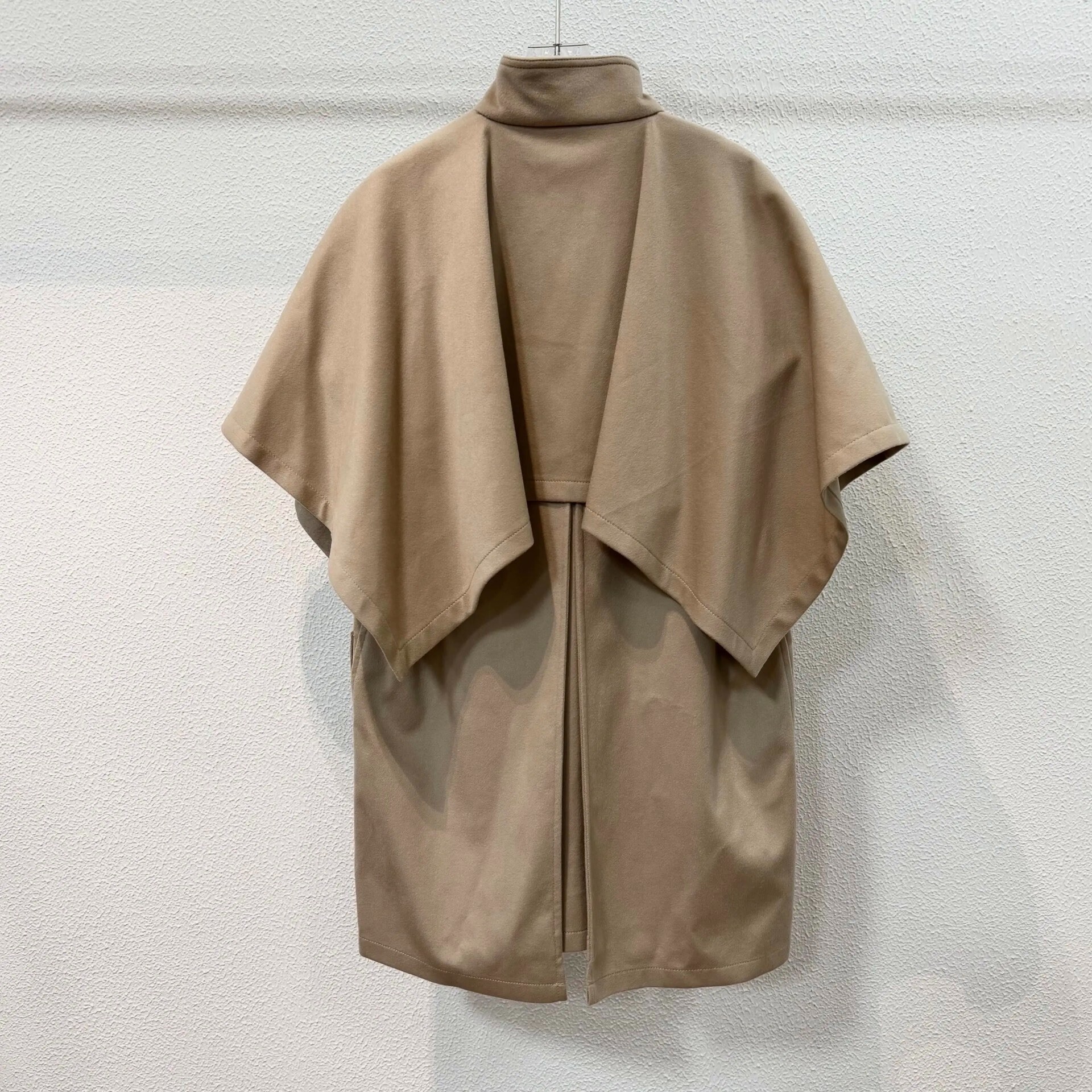 Hermes Beige Cape-style Trench Coat — back