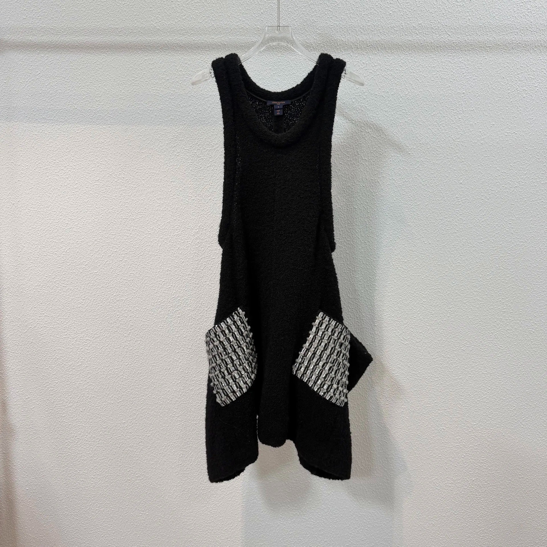 Louis Vuitton Black Sequined Sleeveless Dress