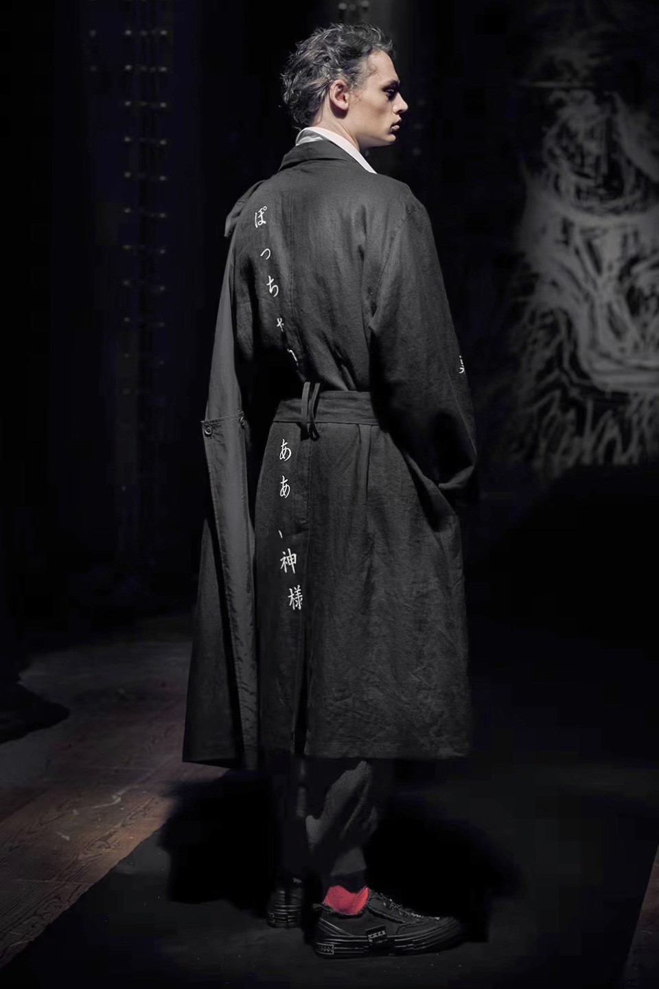 Yohji Yamamoto 21SS Linen Oversized Coat — detail