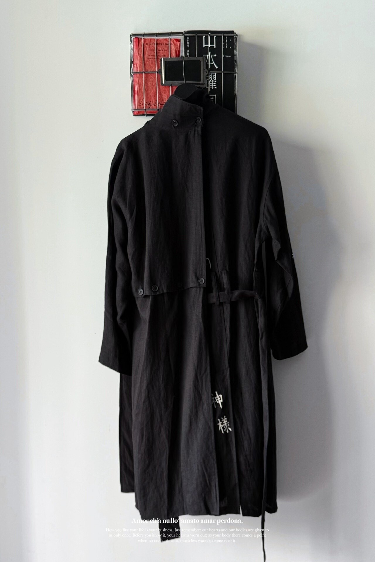 Yohji Yamamoto 21SS Linen Oversized Coat — label